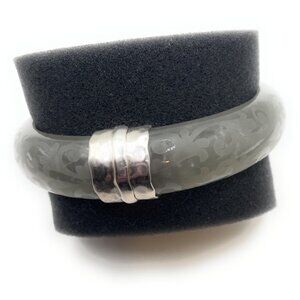 B2186 Retired Silpada Resin & Sterling Silver Bangle Bracelet
